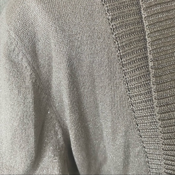 INC || taupe metallic shawl cardigan coat - Picture 6 of 9